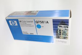 hp LaserJet Tonerpatrone Q7581A Cyan
