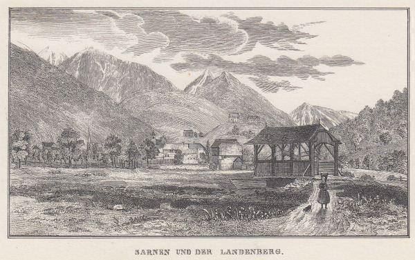 Grafica & Litografie: SARNEN UND DER LANDENBERG, LITHOGRAPHIE – Antico da Grüningen venduto da Kartensammler 1