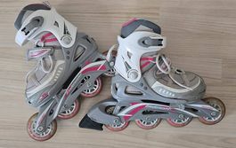 Kinder-Inlineskates Gr. 32-35 inkl. neuem Protektoren-Set