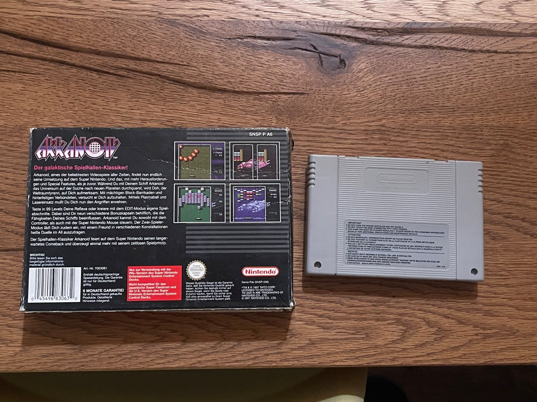 Nintendo Giochi: Super Nintendo Spiel Arkanoid: Doh It Again mit Box – Usato da Zuerich venduto da Dorsi 1