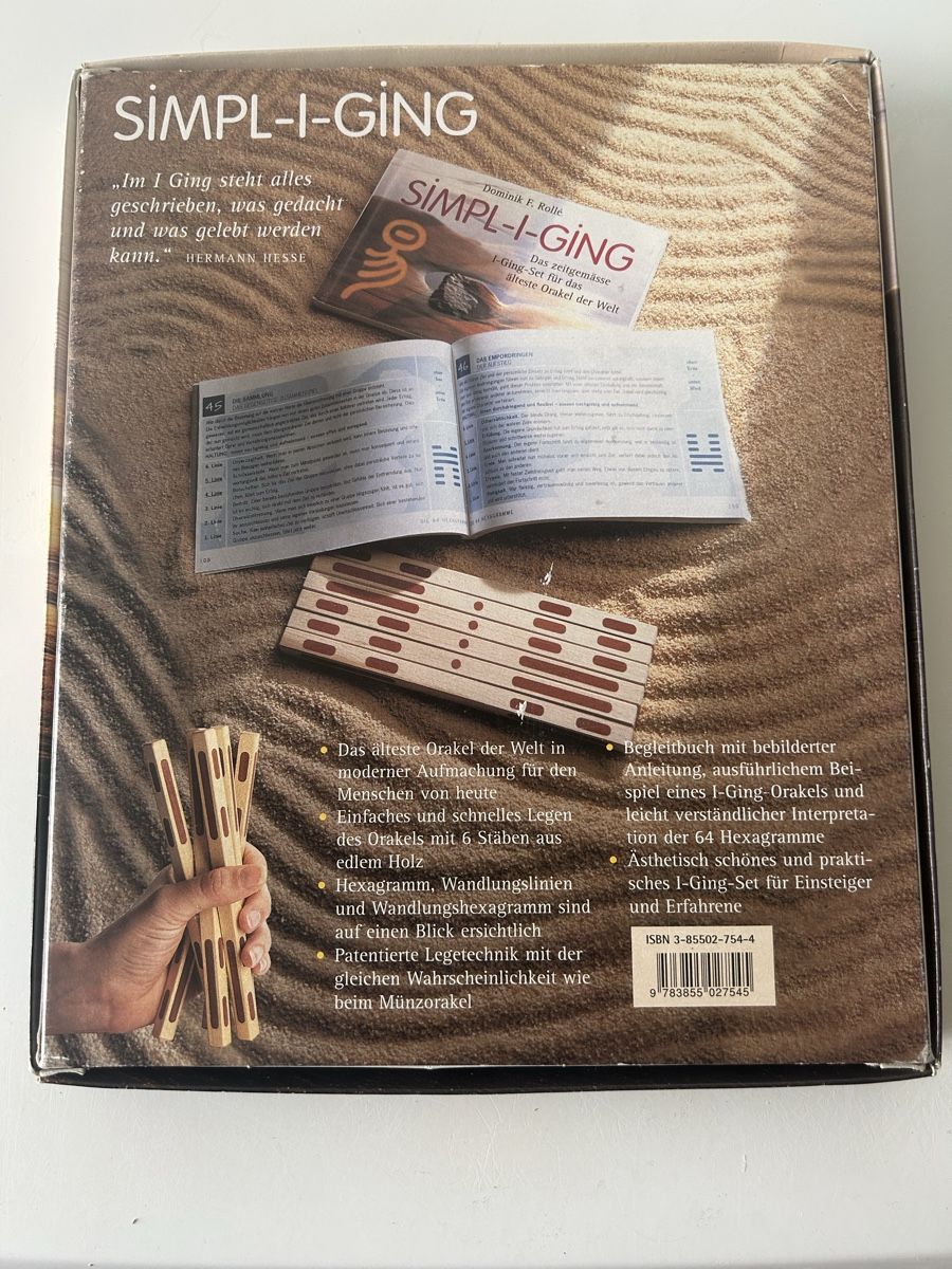 Spiele: Simpl-I-Ging Set das älteste Orakel der Welt, wie neu – Gebraucht aus Allschwil von Maline1 3