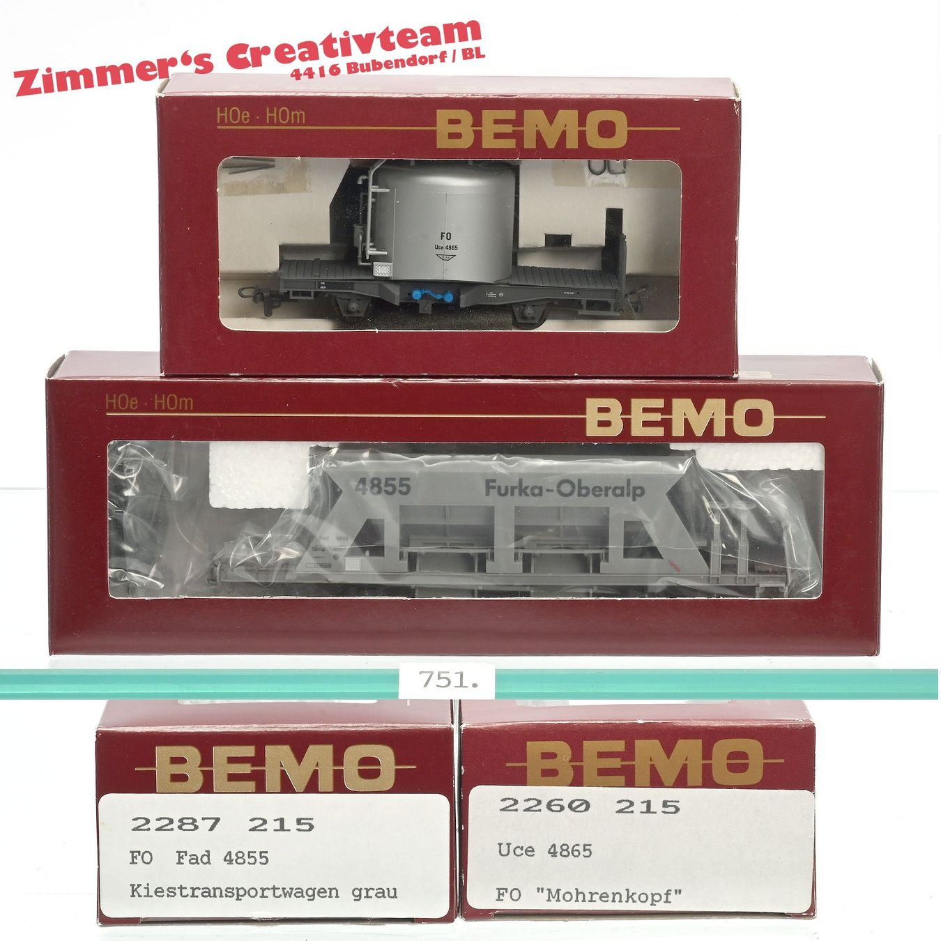 Bemo Modellini di ferrovie: 2 BEMO FO Güterwagen, OVP, H0m – Usato da Bubendorf venduto da zimmers_creativteam