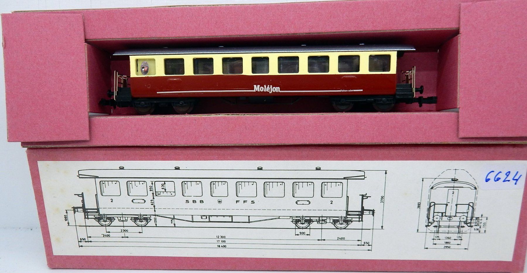Modellini di ferrovie: N - Base Eriam - TPF - Voiture Salon   "Moléjon" – Usato da Locarno venduto da Gudrun2 1