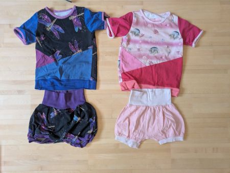 2x Kurze Hose mit Shirt Gr. 92