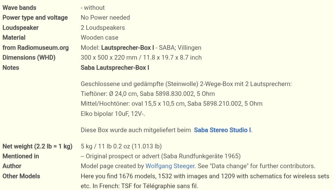 Saba Casse acustiche: Saba Lautsprecher Box 1 – Usato da Arbon venduto da Mayak_Sound 7