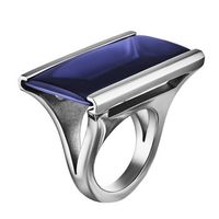 Bague BACCARAT-Paris So Insomnight, Cristal bleu, Argent 925