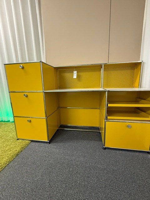 USM Scrivanie: USM Arbeitsplatz, gelb, Ausstellungsmodel – Nuovo (secondo la descrizione) da Lenzburg venduto da Buerokonz 2