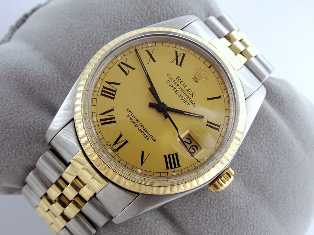 Rolex Orologi: ROLEX DATEJUST 18K/SS 1979 AUTOMATIK 36MM JOHN BUCKLEY DIAL – Usato da Zürich venduto da SWISSTIMEARTS-AG 2