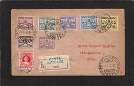 R-Brief - Vatikan - Rom , Mi.- Nr. 1 - 8 , gel. 7.4.1930