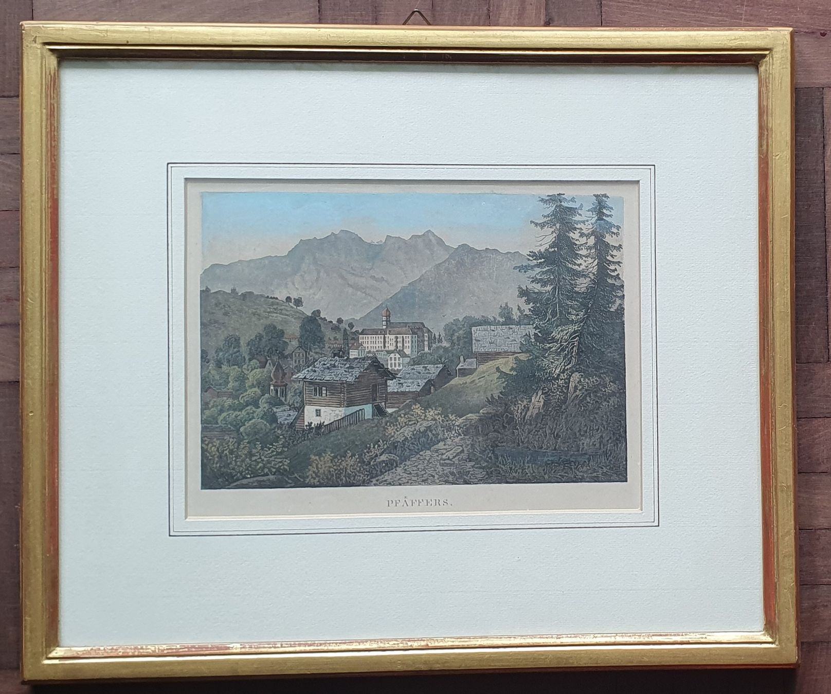 Incisioni: Bild - colorierter Stahlstich Pfäffers – Usato da Kreuzlingen venduto da Rschweiz1