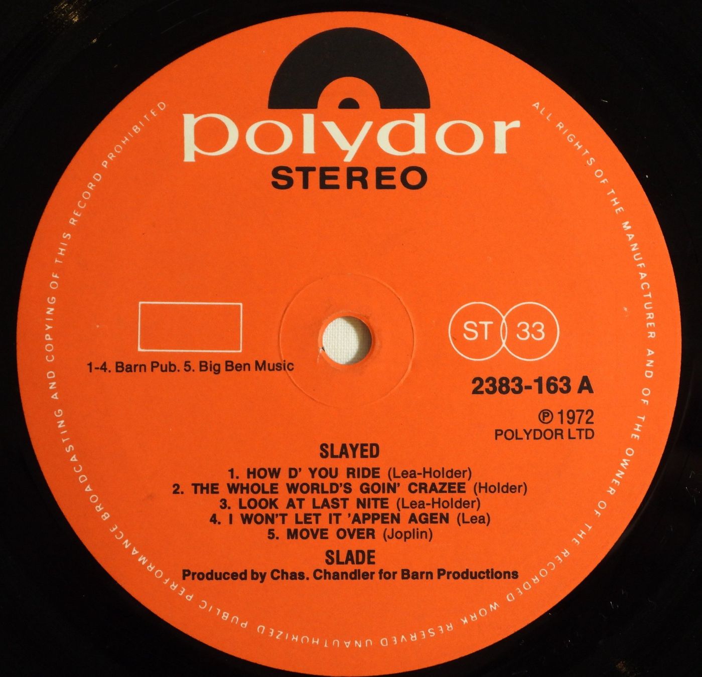 Schallplatten: Slade SLAYED? LP 1972 – Gebraucht aus Dübendorf von mar_85sd 3