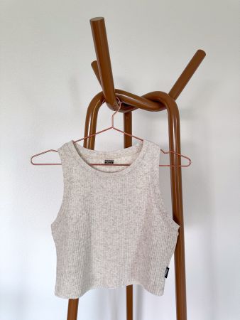 Stronger Crop Top beige meliert Gr. 38/M neu