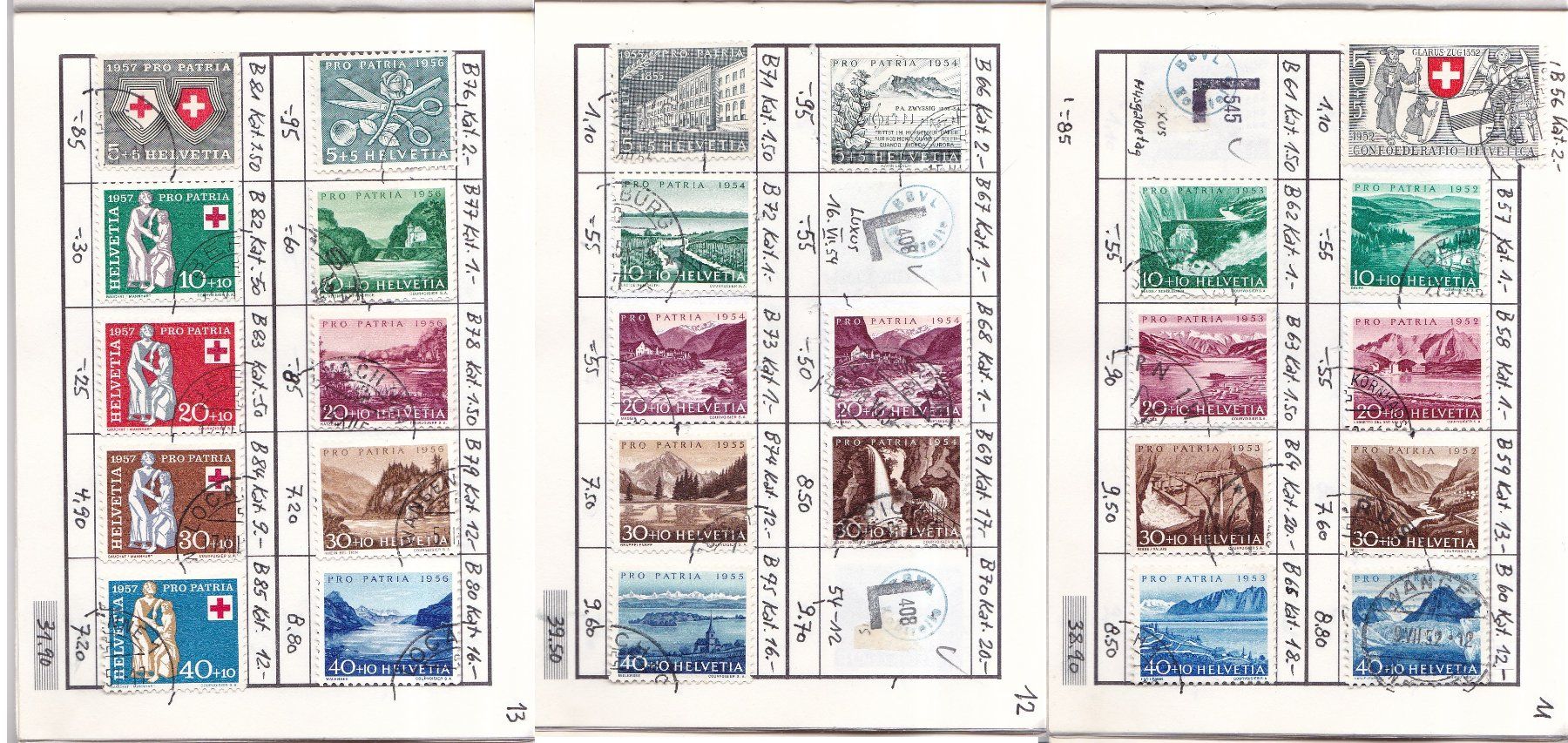 Alle Briefmarken: CH Briefmarken-Auswahlheft "Pro Patria" – Gebraucht aus Münchwilen AG von Nesar 3