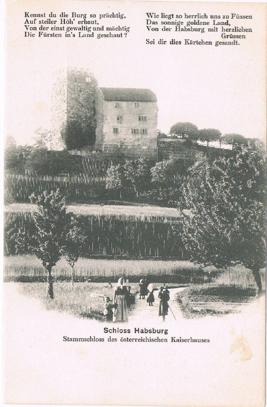 Cartoline postali: HABSBURG, alte, belebte AK mit Versen – Usato da Buchs AG venduto da Baerfisch