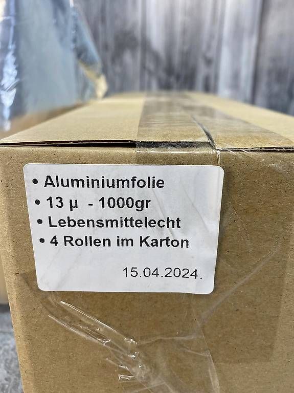 Casse di trasporto: 4x Aluminium rolle Lebensmittelecht Karton – Usato da Niederönz venduto da cornholio88 1