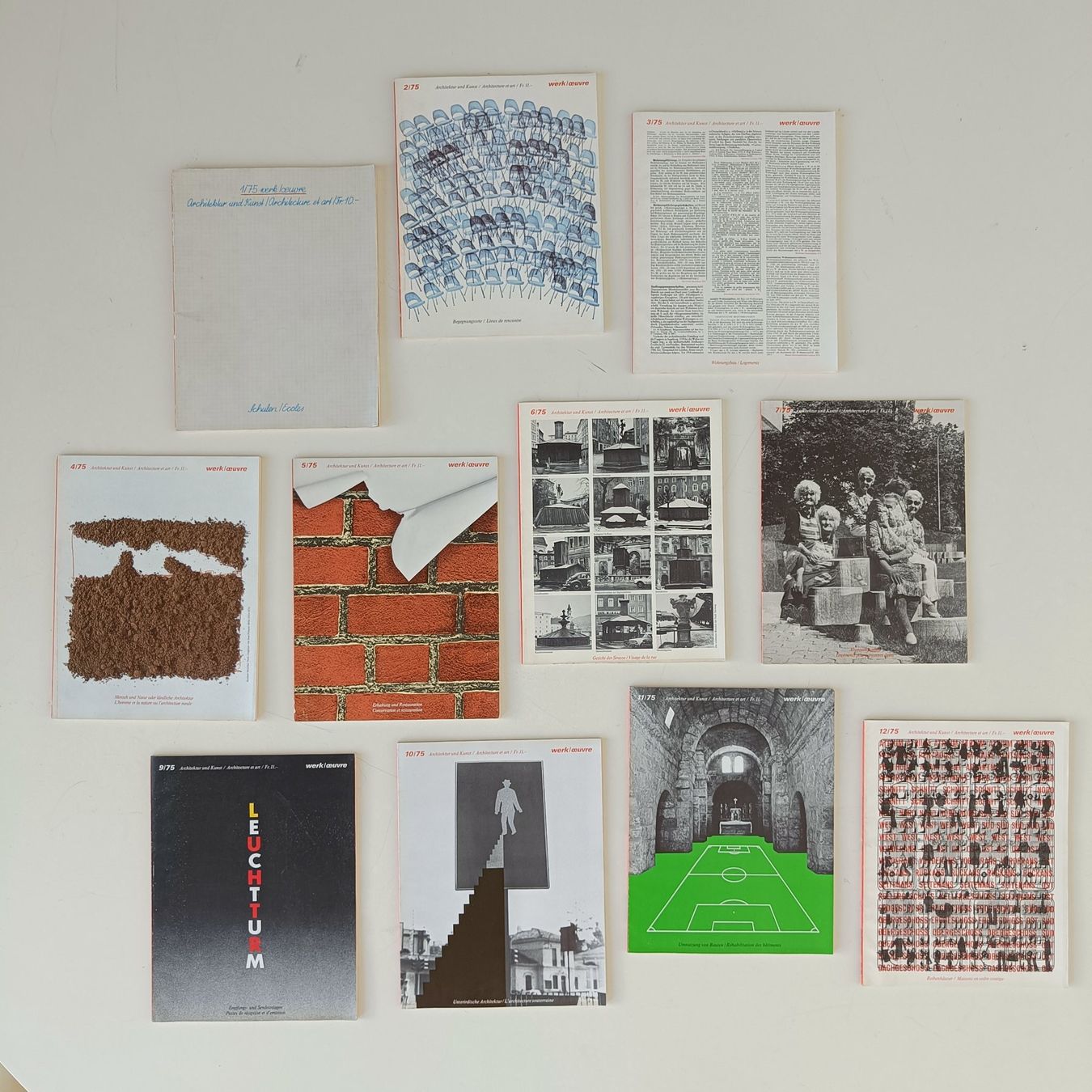 Riviste & Magazine: Architektur Zeitschrift WERK 1975 – Usato da Biel/Bienne venduto da FedericoS. 1