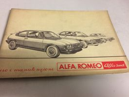 ALFA ROMEO ALFASUD  LIBRETTO USO E MANUTENZIONE 3/81