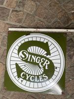 Emailleschild Singer Cycle  # Email Schild Oldtimer Fahrrad