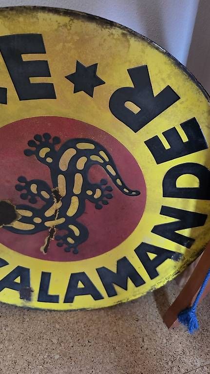 Schilder: Salamander schuh werbeschild um 1930 – Gebraucht aus Ettingen von 1964erNachtzugfahrer 1
