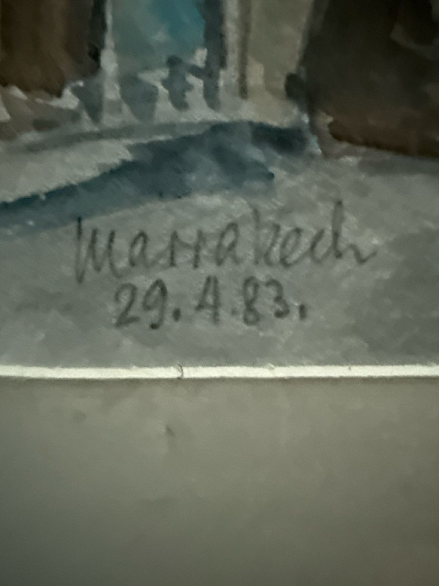 Gemälde: SCHENK  Aquarelle peinte à Marrakech – Gebraucht aus Schmitten FR von Hohezelg 1