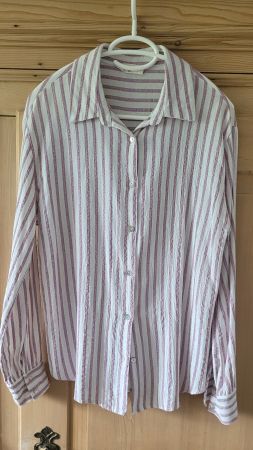 Hemdbluse, S/M aus reiner Baumwolle