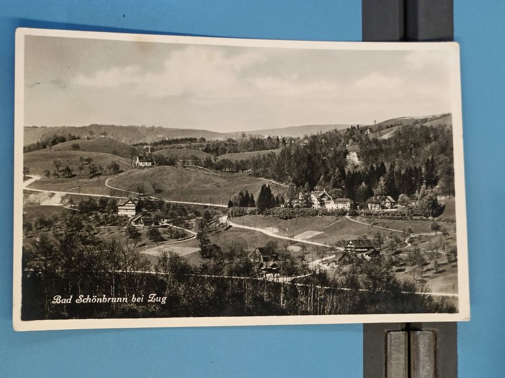 Photo Karte / Bad Schönbrunn bei Zug - gelaufen 1938 (Gebraucht) in ...
