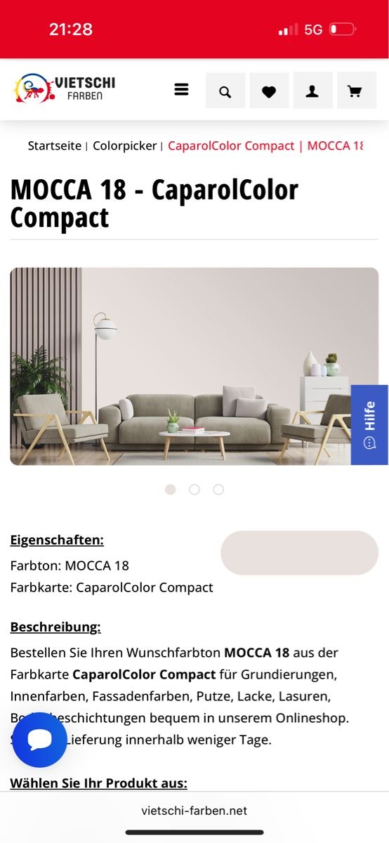 Farben: Wandfarbe 'Mocca 18' und 'Mocca 13' Caparol – Neu und originalverpackt aus Küssnacht am Rigi von annine.l. 1