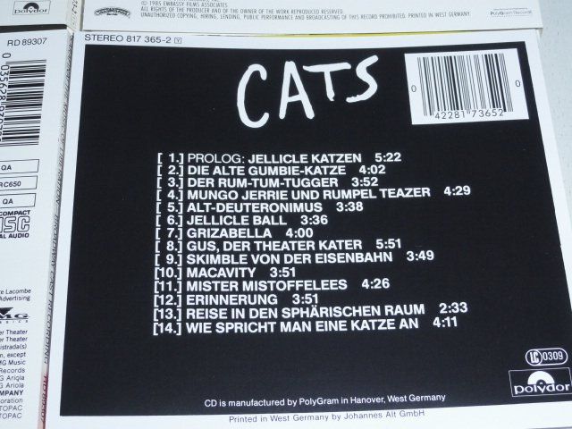 CD: 3CD's + double - Marvin Hamlisch, Andrew Lloyd Weber, Ngema, – Usato da Unterbäch venduto da hiliq 5