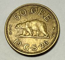 50 Ore Coin Greenland 1926 Good Condition