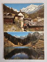 Postkarte Lötschental Kühmatt und Schwarzsee gestempelt 1976