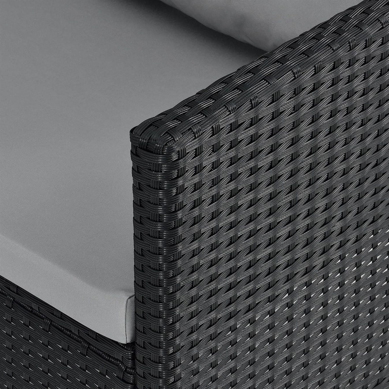 Set di tavolo e panche: Polyrattan Lounge Manacor schwarz Gartenlounge mit Sofa – Nuovo e nell'imballaggio originale da Wallenwil venduto da toesstal-vertrieb 7