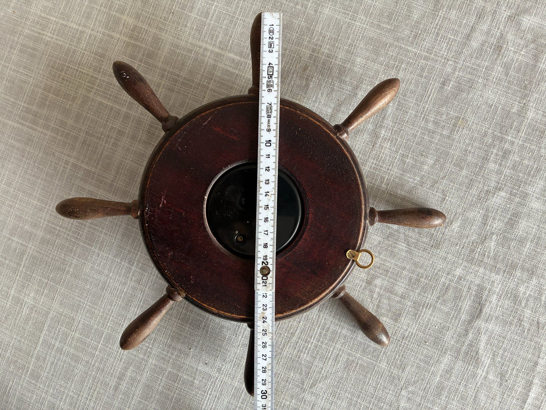 Altri elettrodomestici e apparecchi d’epoca: Schiffsrad-Barometer aus Holz, Ø 30cm – Difettoso da Biberist venduto da longimanus3 6