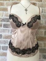 Corset/Soutien-gorge beige dentelles noires 40 NEUF