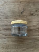 20x kleine Gläser mit Deckel in Holzoptik (50 ml)