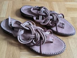 IXOS Leder Zehentrenner Sandalen - 39.5 -  Rosa / Mauve