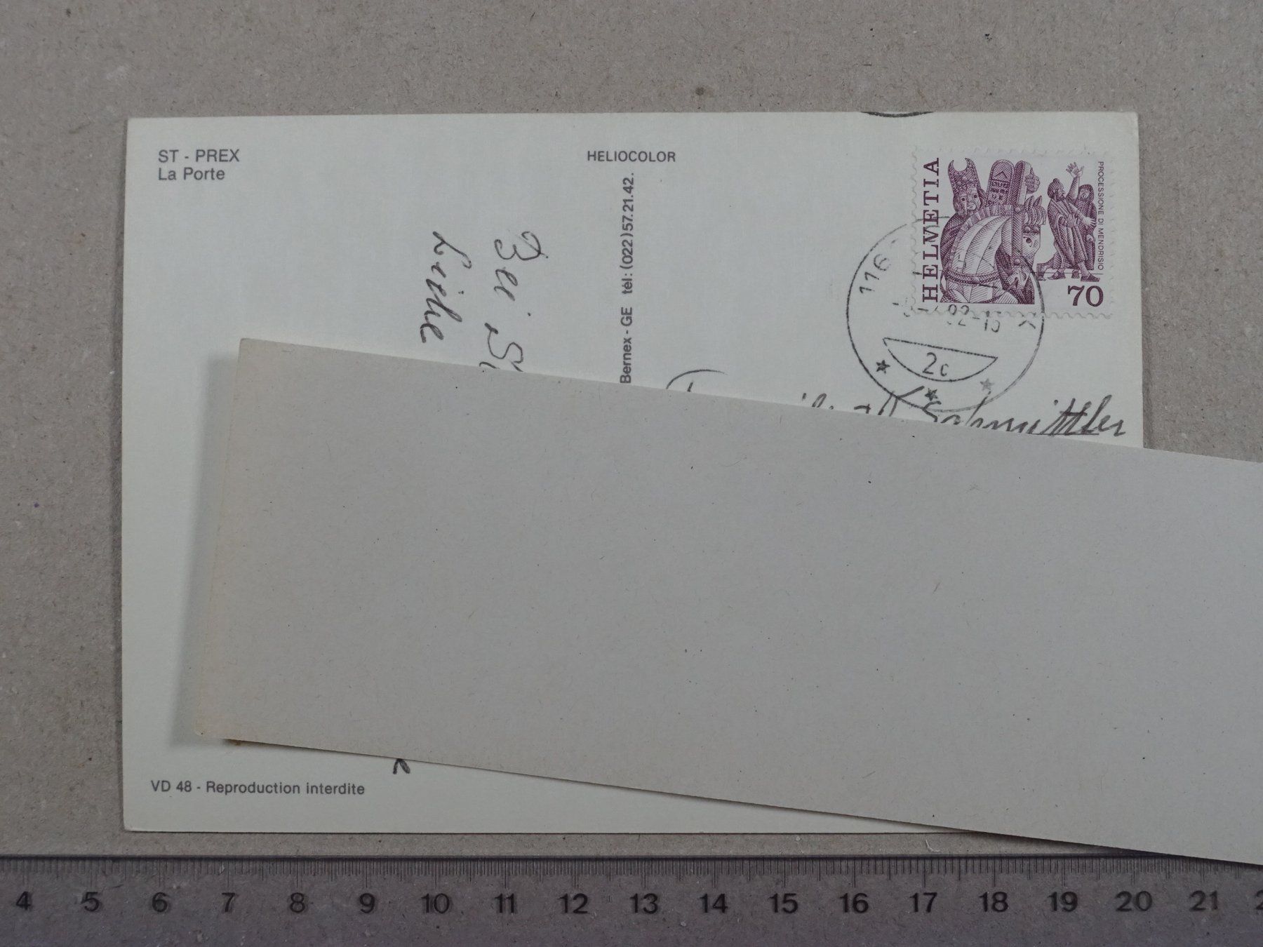Cartoline postali: St - Prex, la porte, 1982 – Usato da Lenzburg venduto da fh1 1