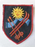 Vintage Badge Sonne Ski Schal ST. GALLER STICKEREI