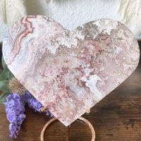 ✲ Mexikanischer Crazy Lace Achat Herz ✲ 301g / 143mm Agate