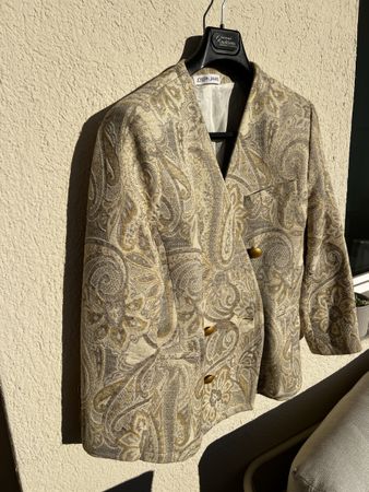 Joseph Janard Blazer Paisley Baumwollmix Grösse 44 beige