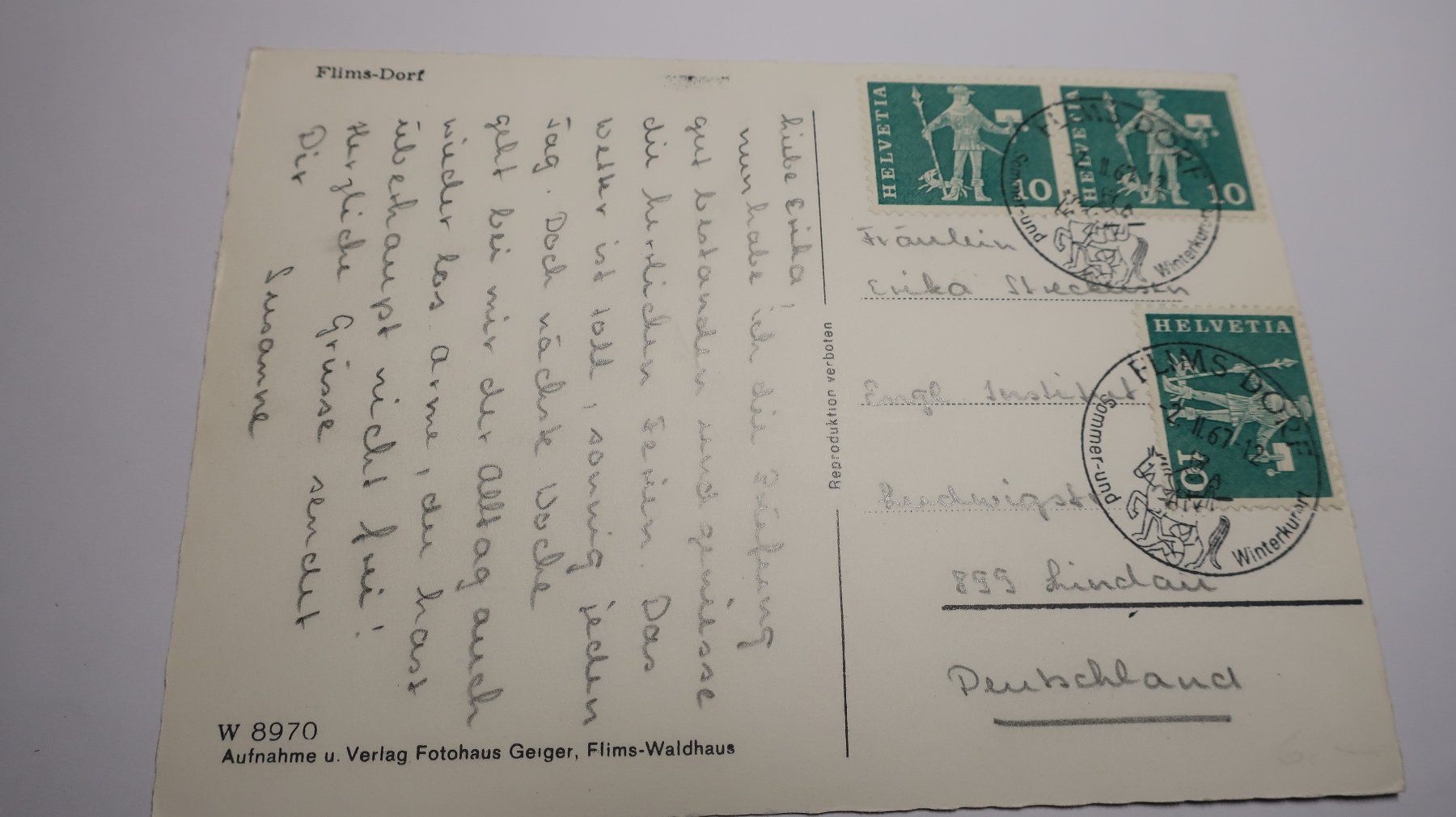 Cartoline postali: Flims - Dorf 1967 – Difettoso da Cormoret venduto da Pascalll2001 4
