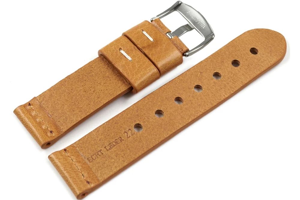 Uhrenarmband Ranger massives Kalbsleder 18mm hellbraun 2