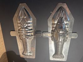 Antique ancien Moule chocolat homard langouste 24cm
