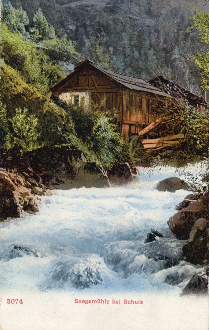 Cartoline postali: Schuls   GR  -   Sägemühle    um 1906 – Usato da Brig venduto da Valcards54
