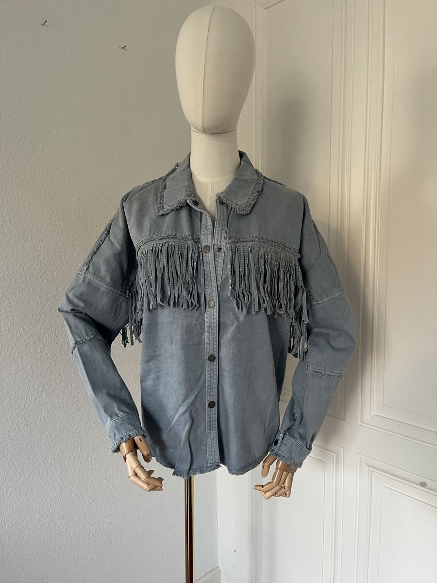Zara Giacche: Zara denim style jacket with fringes, size S, never worn – Nuovo (secondo la descrizione) da Mies venduto da nic_yk5d 2