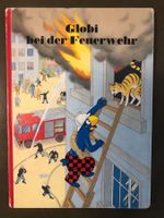 Buch Globi bei der Feuerwehr, 3Auflage, einige Seiten bemalt
