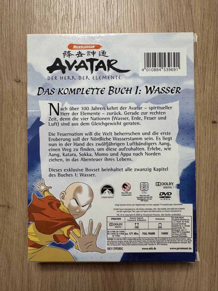Tutti i DVDs: Avatar Der Herr der Elemente Buch 1 Wasser DVD Set – Usato da Biberist venduto da etesummer 1