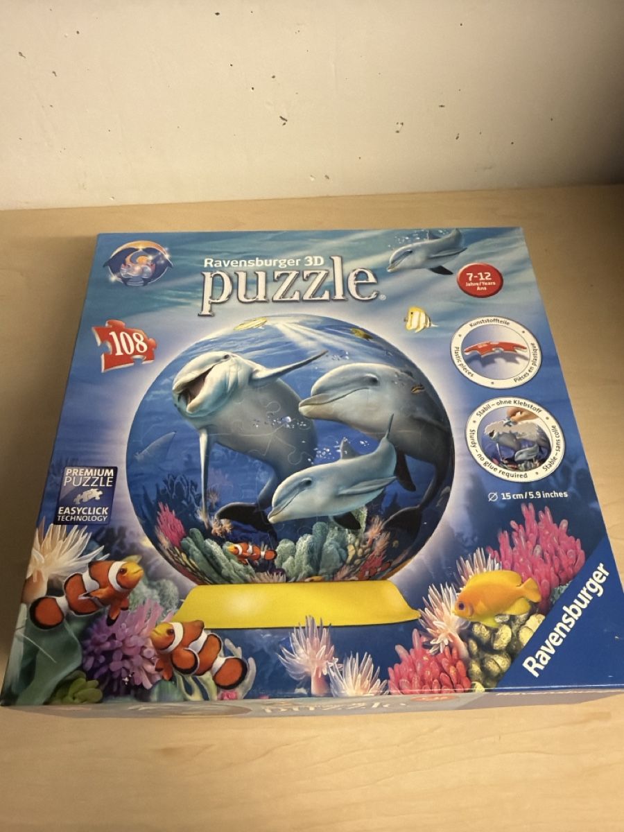 Ravensburger Puzzle: Ravensburger 3D Puzzle, Delfine, 108 Teile – Usato da Morgarten venduto da elabaumann_ch