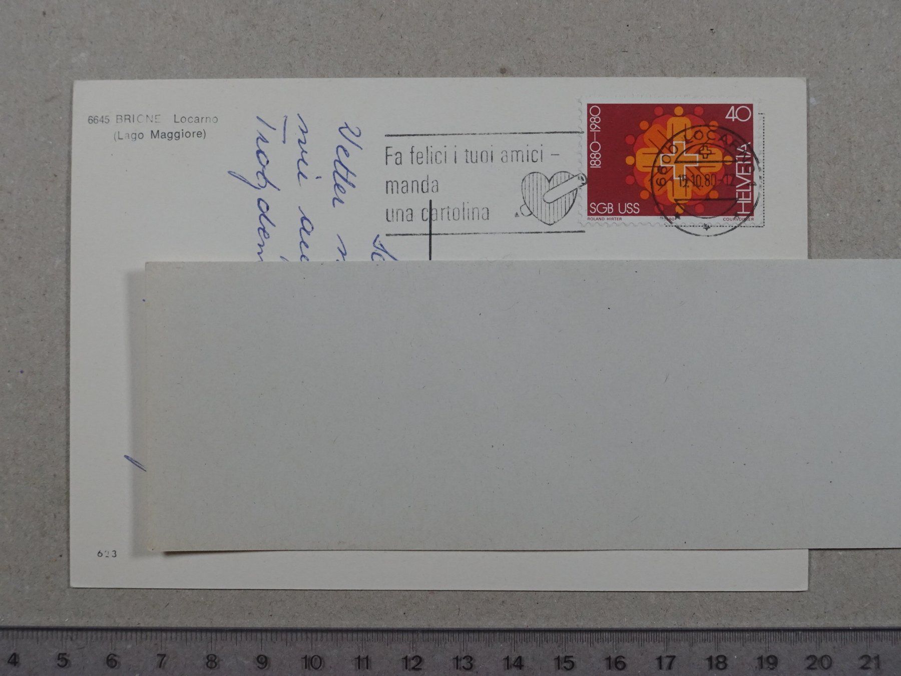 Ansichtskarten: Brione Locarno, 1980 – Gebraucht aus Lenzburg von fh1 1