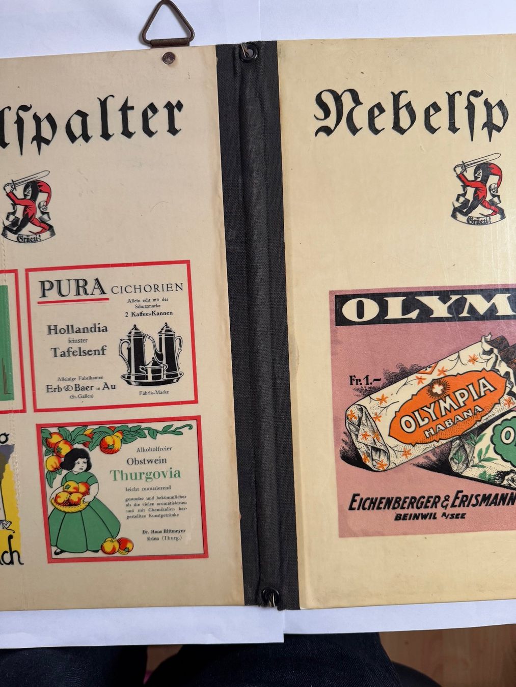 Altro per la casa: Antike WERBE-MAPPE / ZEITUNGSHALTER "Nebelspalter" – Usato da Hedingen venduto da Wowi 2