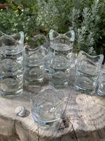20 Teelichthalter aus robustem Glas stapelbar guter Zustand
